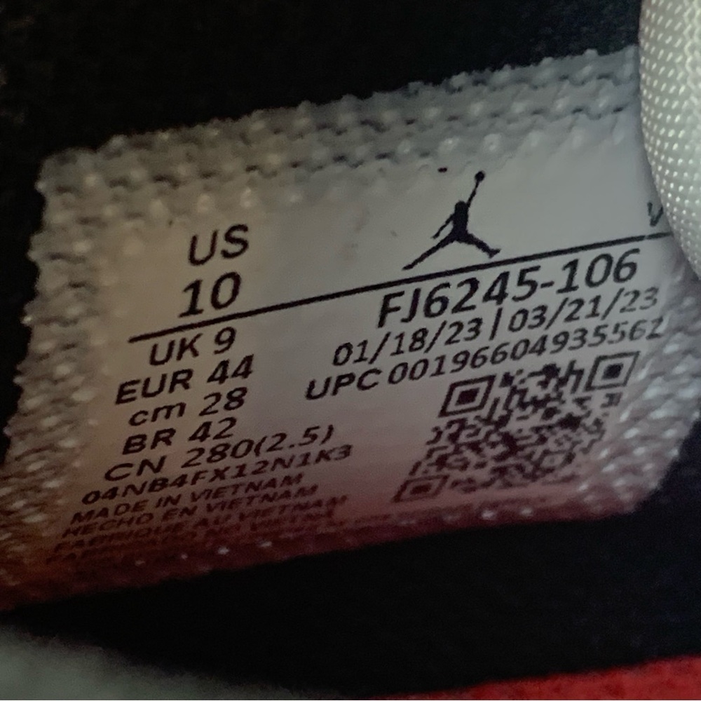 Nike Air Jordan 1 Low TD “Chicago” Football Cleats - Picture 12 of 12